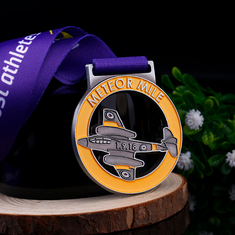 Customized Metal Cut Out Meteor Mile Medal for Sports