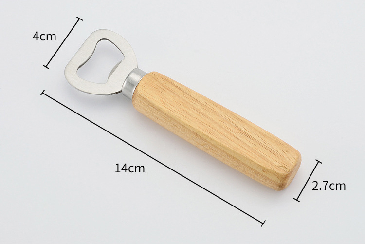 Fast Shipping Customized Wooden Handle Bottle Opener with Metal Head for Beer