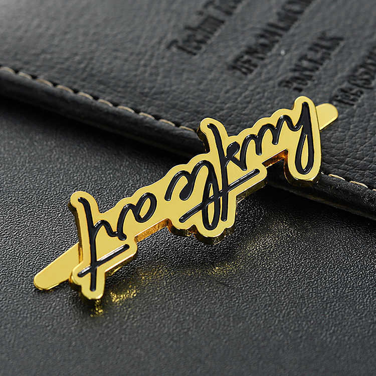 Custom Metal Gold Bag Tag with U Nail