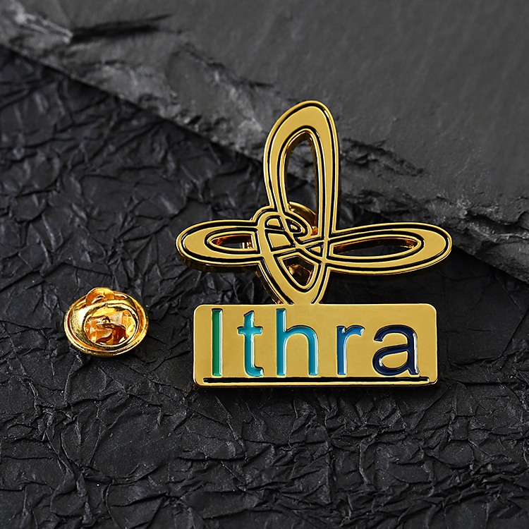 Metal Custom Gold Cut Out Ithra Pin