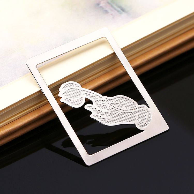 Customized Standard Size Cool Stainless Steel Bookmark Clip