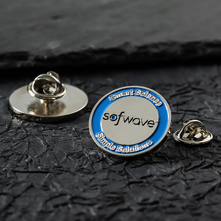 Metal Custom Silver Round Sofwave Pin