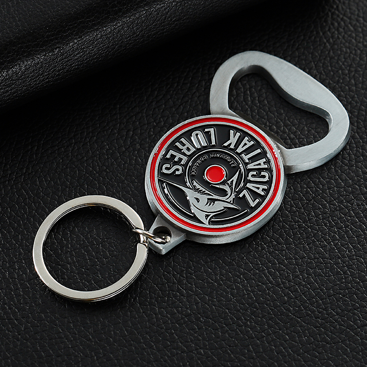 Engraved Oval Metal Keychains For Opener