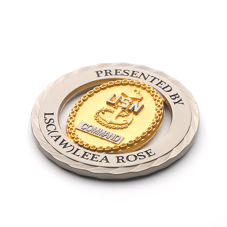 Personalized Hollow-out Silver Challenge Coins