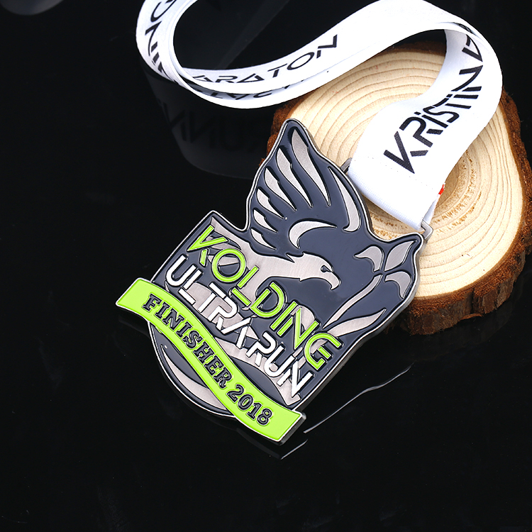 Custom Engraved Silver Ultra Run Medal for Kolding City