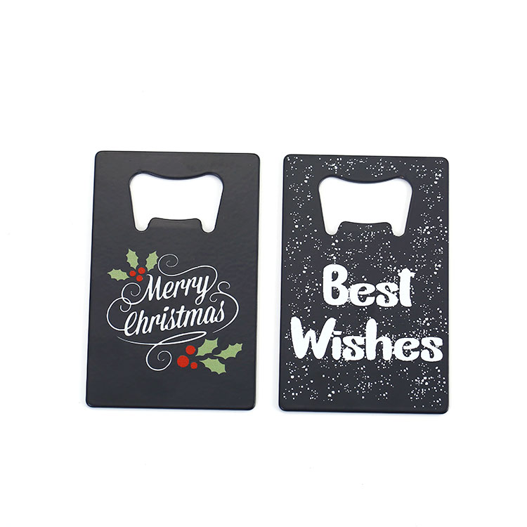 Custom Printed Stainless Steel Metal Bottle Opener for Chrismas