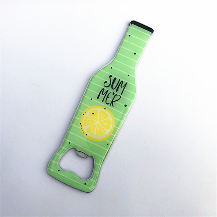 Custom Logo Stainless Steel Flat Bottle Shape Bottle Opener