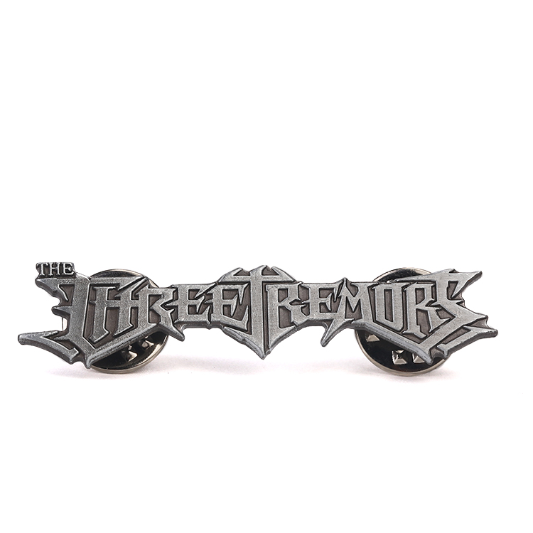 Custom Antique Silver Metal Music Pin for Rock