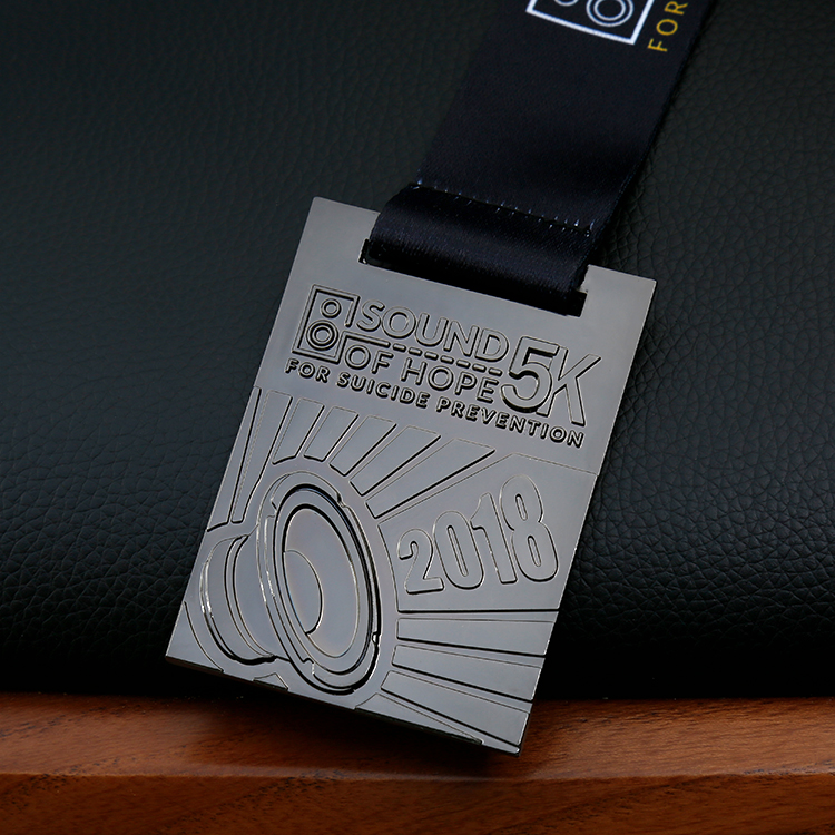 Metal Custom Black Nickel Sports Medal for Music