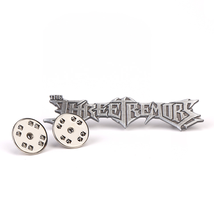 Custom Antique Silver Metal Music Pin for Rock