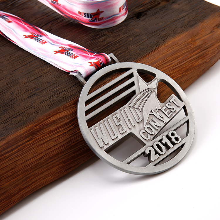 Custom Metal Hollow Shaped Wushu Medal for Sports