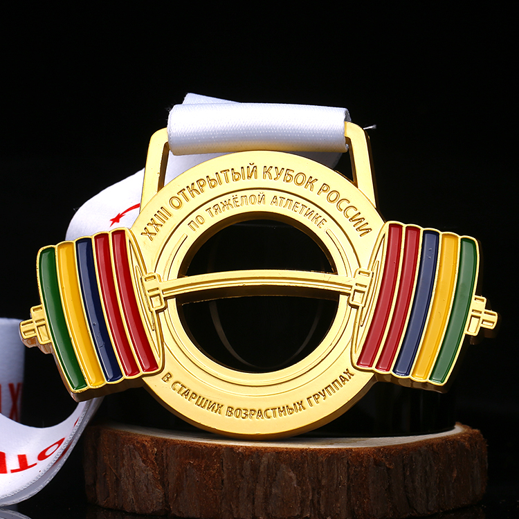 Custom High Quality Metal Gold Weightlift Medal for Athletes