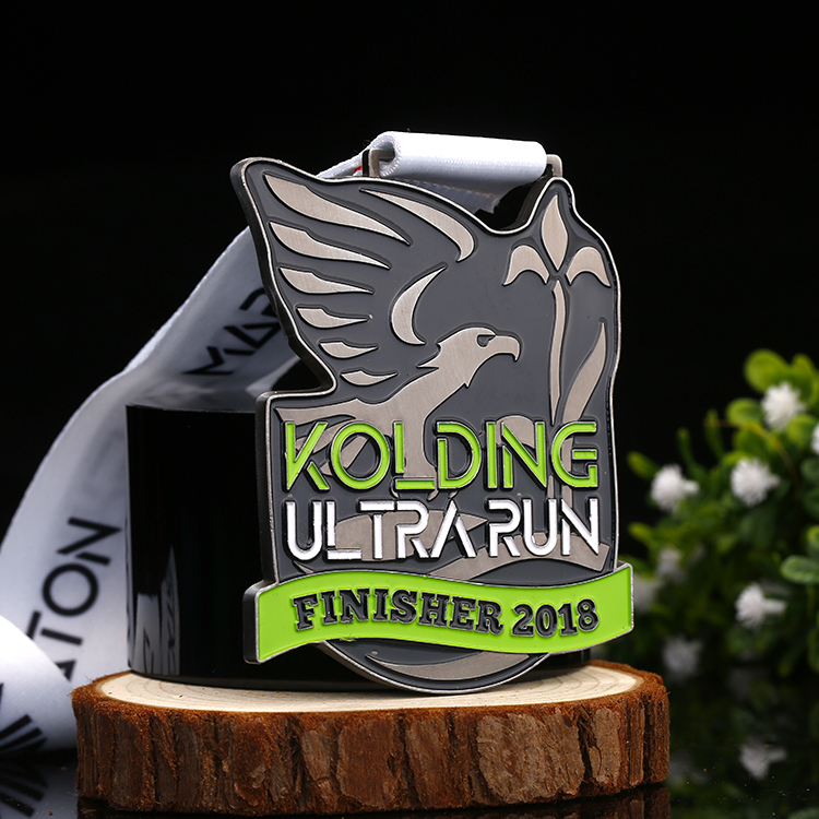 Custom Engraved Silver Ultra Run Medal for Kolding City