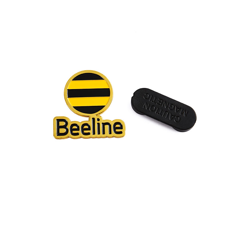 Custom Metal Gold Yellow Magnet Pin