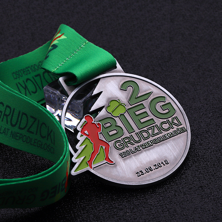 Custom Cool Metal Grudzicki Bieg Medal for Marathon