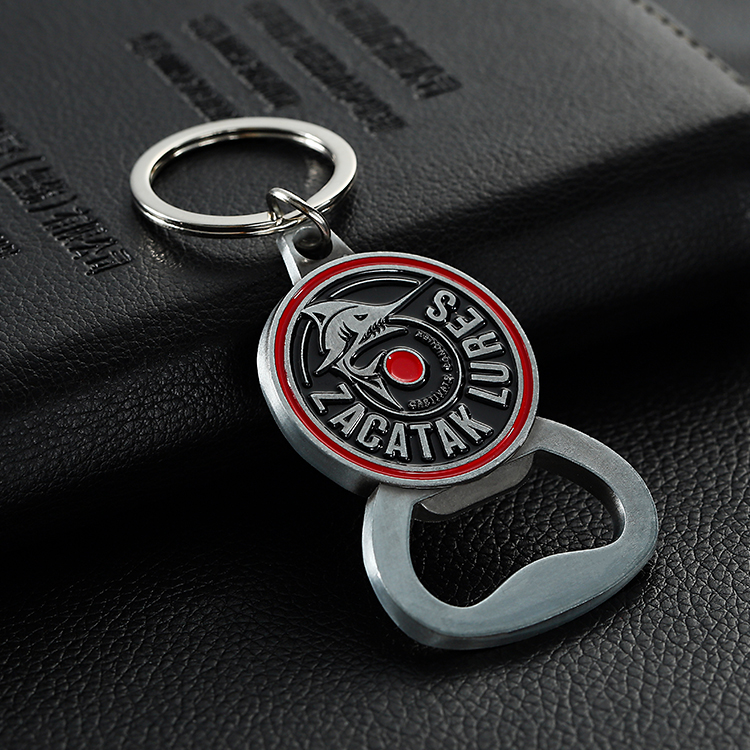 Engraved Oval Metal Keychains For Opener